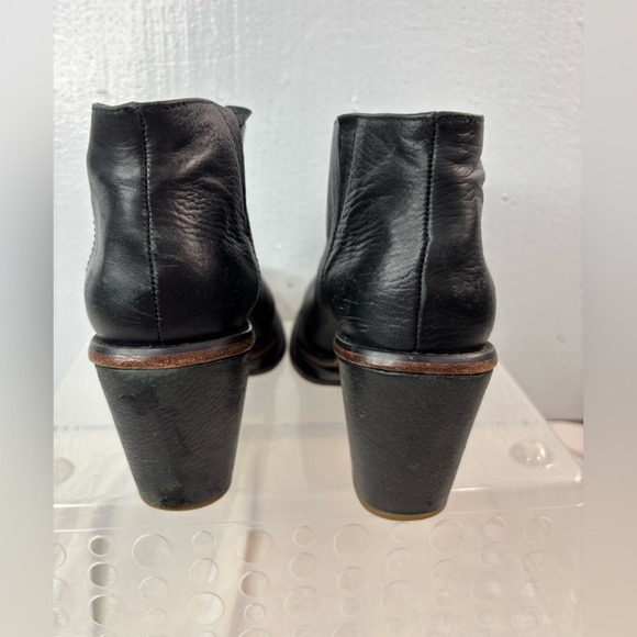 Rachel Comey 9 Genuine Leather Pull On Sleek Platform Ankle Boots in Black - Picture 4 of 10